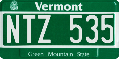 VT license plate NTZ535