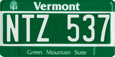 VT license plate NTZ537