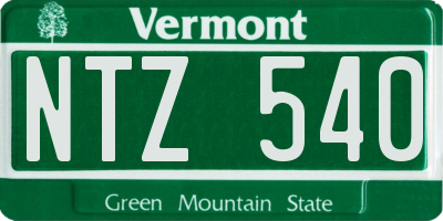 VT license plate NTZ540
