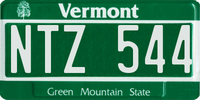 VT license plate NTZ544