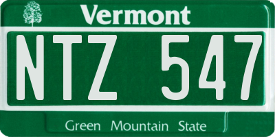 VT license plate NTZ547
