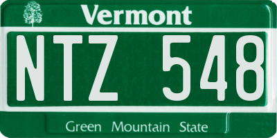 VT license plate NTZ548