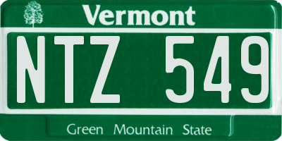 VT license plate NTZ549