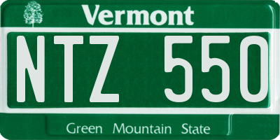 VT license plate NTZ550