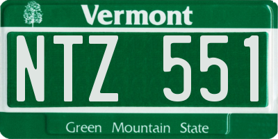 VT license plate NTZ551