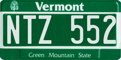 VT license plate NTZ552