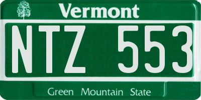 VT license plate NTZ553