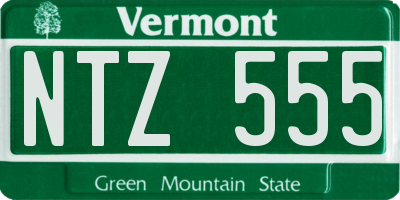 VT license plate NTZ555