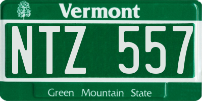 VT license plate NTZ557