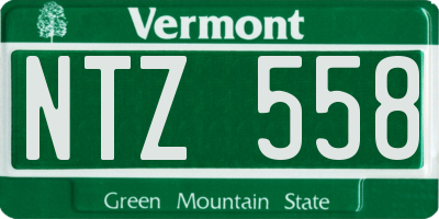 VT license plate NTZ558