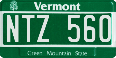 VT license plate NTZ560