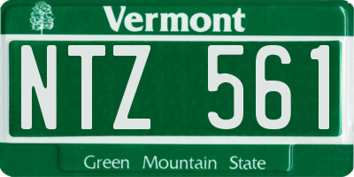 VT license plate NTZ561