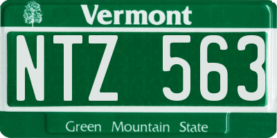 VT license plate NTZ563