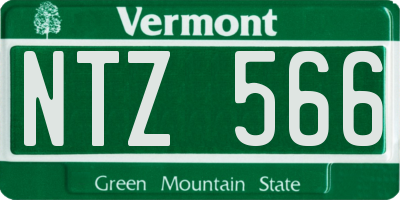 VT license plate NTZ566
