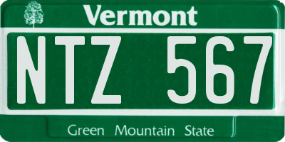 VT license plate NTZ567