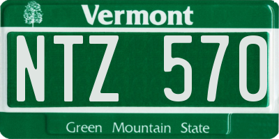 VT license plate NTZ570