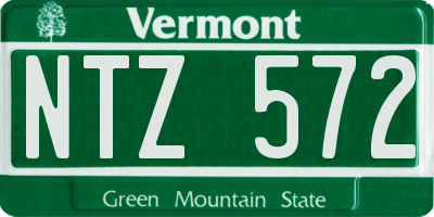 VT license plate NTZ572