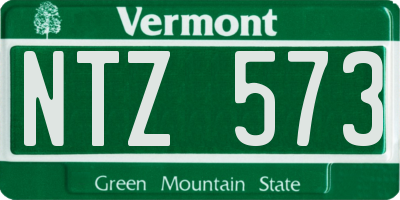 VT license plate NTZ573