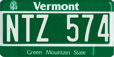 VT license plate NTZ574
