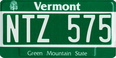 VT license plate NTZ575