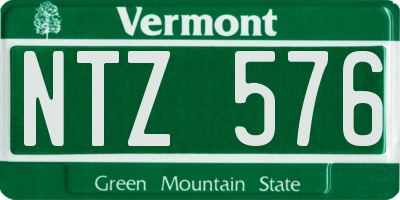 VT license plate NTZ576