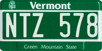 VT license plate NTZ578
