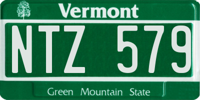 VT license plate NTZ579