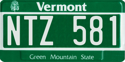 VT license plate NTZ581