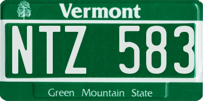 VT license plate NTZ583
