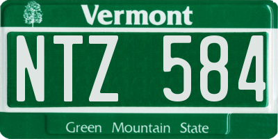 VT license plate NTZ584