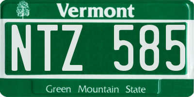 VT license plate NTZ585