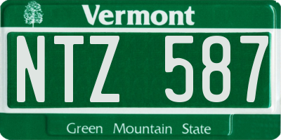 VT license plate NTZ587