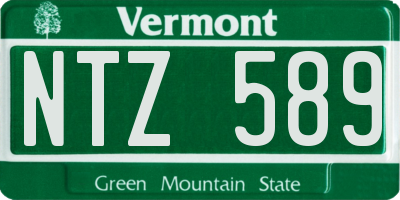 VT license plate NTZ589