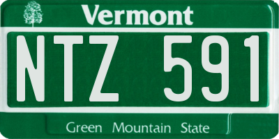 VT license plate NTZ591