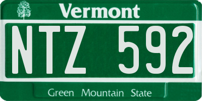 VT license plate NTZ592