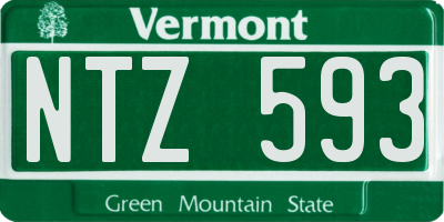 VT license plate NTZ593
