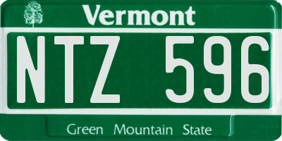 VT license plate NTZ596