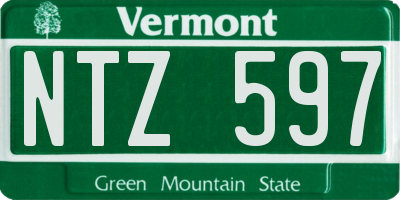 VT license plate NTZ597