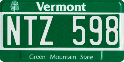 VT license plate NTZ598