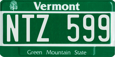 VT license plate NTZ599