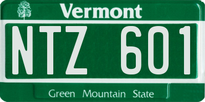 VT license plate NTZ601
