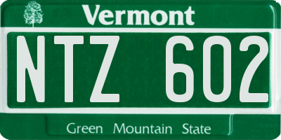 VT license plate NTZ602
