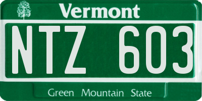 VT license plate NTZ603