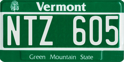 VT license plate NTZ605