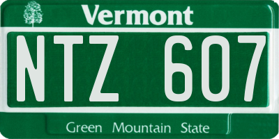 VT license plate NTZ607