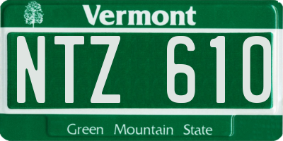VT license plate NTZ610