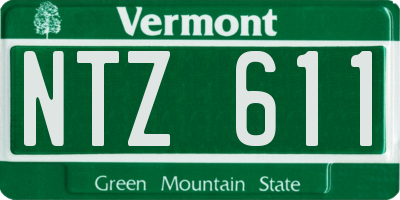 VT license plate NTZ611