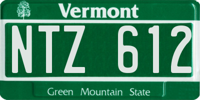 VT license plate NTZ612