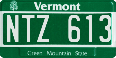 VT license plate NTZ613