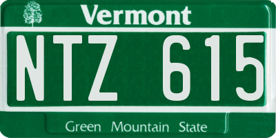 VT license plate NTZ615